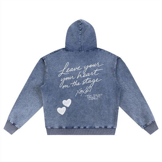 Adult Oversized Heart Zip Up