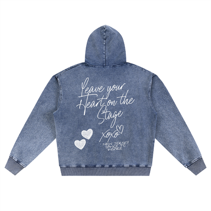 Adult Oversized Heart Zip Up