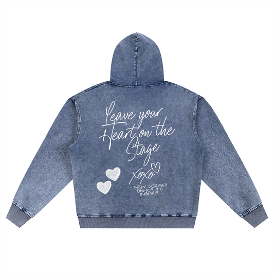 Adult Oversized Heart Zip Up
